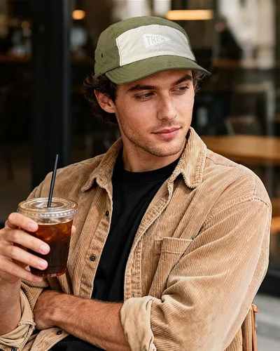 Vista 2 de Clakllie - Gorras de visera corta de secado rápido para hombres, gorra de 5 paneles para correr, impermeable, gorra de béisbol, gorra