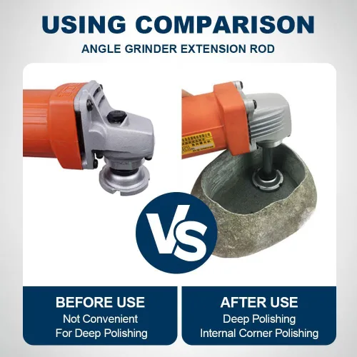 Vista 4 de Varilla de extensión para amoladora angular, palanca adaptadora de máquina pulidora de roscas M10, extensión de amoladora angular