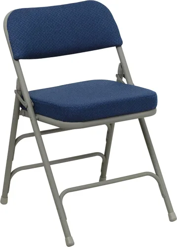 Vista 13 de Silla plegable de metal tapizada Hercules de Flash Furniture, tela curvada color borgoña, 2