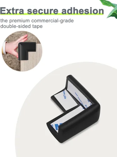 Vista 3 de Protector de esquina de espuma para bordes y esquinas, con parachoques de seguridad de espuma de 19 pies de longitud, protectores de esquina de mesa