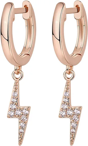 Vista 3 de PAVOI 14K Gold Plated S925 Sterling Silver Post Lightweight DropDangle Huggie Earrings for Women Star, Lock, Butterfly, Moon, Lightning Dainty