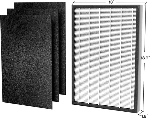 Vista 7 de MPHELW-P339 Air Purifier Replacement Filters P339 Air Purifier, 3 Pre-Filters and 1 Composite Filter, Genuine Version