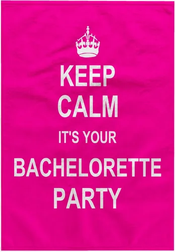3D Rose Keep Calm Its Your Bachelorette Party - Girly Bride Crew Humorístico Hen Night Fun - Toalla rosa intensa, 15 x 22 pulgadas, multicolor