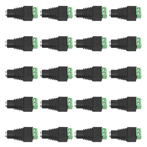 Vista 7 de 10 pares (10 x macho + 10 x hembra) 0.217 in x 0.083 in 12V DC conector adaptador de enchufe para tira LED, cable de cámara de seguridad CCTV