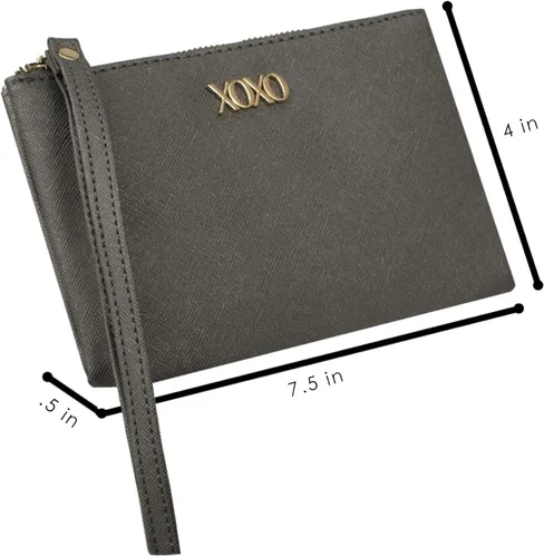 Vista 2 de XOXO Pulsera grande Saffiano multifunción sólida estampada para mujer, Negro