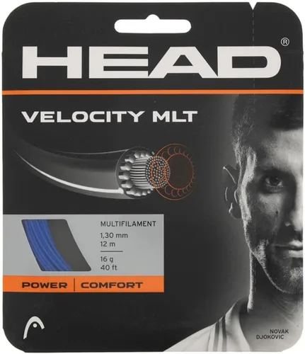 Vista 4 de HEAD - Juego de cuerdas para raqueta de tenis Velocity MLT 40' Multifilamento