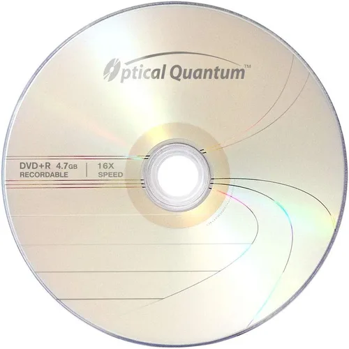 Vista 4 de Optical Quantum DVD+R 4.7GB 16x Disco de medios grabables - 100 husillo (FFP) OQDPR16LT-BX