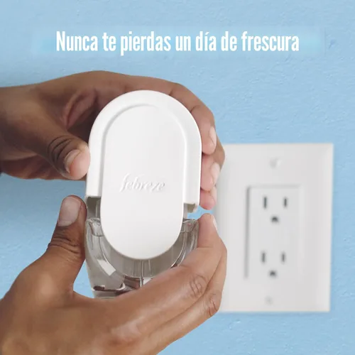 Vista 8 de Febreze - Ambientador enchufable, kit de inicio con aceite perfumado que combate los olores, ambientadores para el hogar, baño y cocina, larga