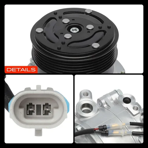 Vista 9 de A-Premium Compresor de aire acondicionado con embrague compatible con Buick Encore 2013-2022, Encore GX 2020-2021 y Chevrolet Sonic 2013-2020 1.4L
