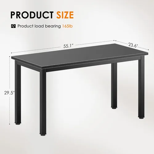 Vista 174 de DlandHome Escritorio pequeño para computadora de 31.5 pulgadas, mesa de escritura para espacios pequeños, mesa de estudio, escritorio para Negro