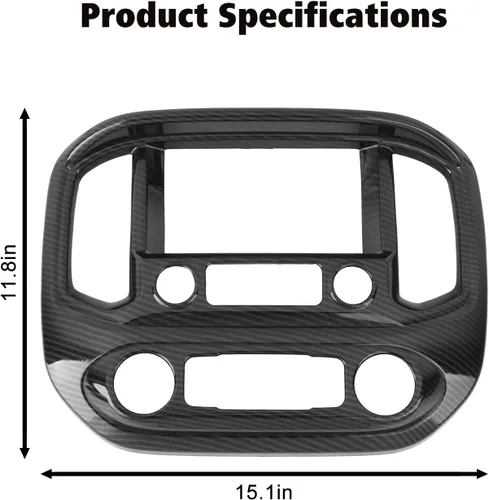 Vista 4 de RT-TCZ Cubierta de fibra de carbono para consola central de navegación multimedia, panel GPS, calcomanía decorativa para Chevrolet Colorado