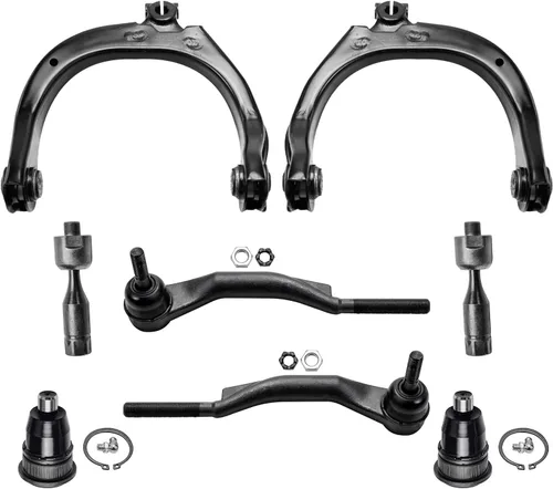 Vista 187 de Detroit Axle - Kit de brazos de control delanteros 2WD de 8 piezas para Ford F-150 Lincoln Mark LT 05-08, 4 brazos de control superior e inferior