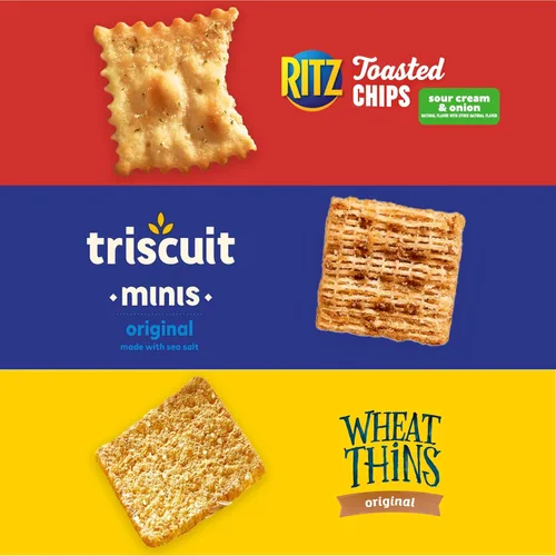 Vista 4 de Paquete Variado de Galletas Nabisco, Chips Tostados RITZ, Bocadillos Wheat Thins de Galletas de Trigo Integral de Grano Entero y Galletas Veganas
