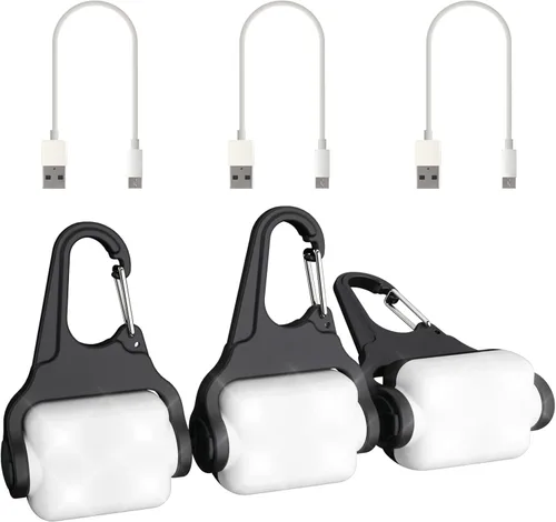 Dog Lights for Night Walking, Clip on Dog Collar Light - 3 Modes, USB-C Rechargeable, IP65 Waterproof, LED Safety Light for Running, Camping,