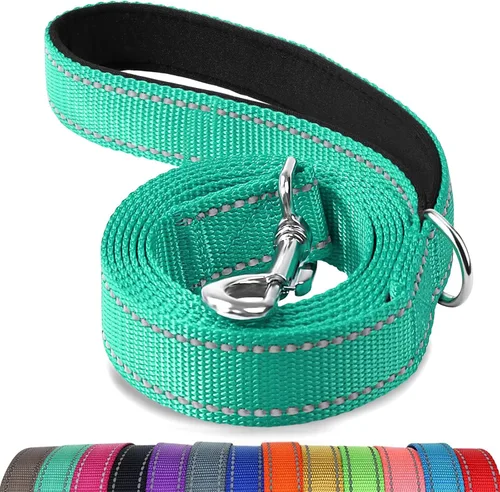 Vista 8 de Joytale - Correa reflectante de doble cara para perro, 6, 5 y 4 pies, resistente de nailon, asa acolchada, para pasear perros pequeños y medianos