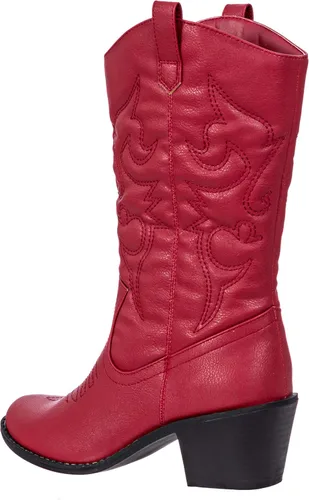Vista 5 de Charles Albert - Botas estilo vaquero para mujer, botas con detalles bordados