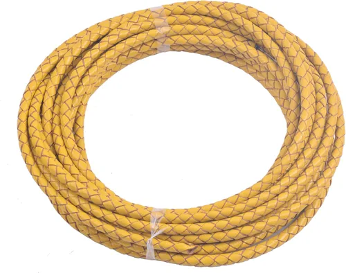 Vista 11 de KONMAY - Cordón de cuero trenzado genuino de 5 yardas, 3.0mm, marrón antiguo, redondo, para cuerda de bolo