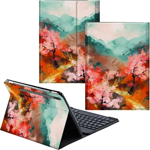 Vista 60 de Para Samsung Galaxy Tab S6 Lite Funda 2022/2020 Teclado Inalámbrico Desmontable Y Cubierta De Soporte De Cuero PU Funda Protectora Para Samsung