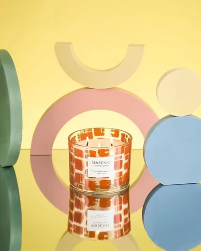 Vista 4 de M&SENSE Vela Perfumada de Eucalipto, Cera de Soja 11.6oz 60 Horas de Combustión Duradera, 3 Mechas Vela Orgánica Altamente Perfumada de Temporada