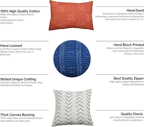 Vista 7 de Trade Star Funda de almohada corporal de diseñador 100 % algodón, hecha a mano, grande, funda de almohada decorativa estilo bohemio para casa