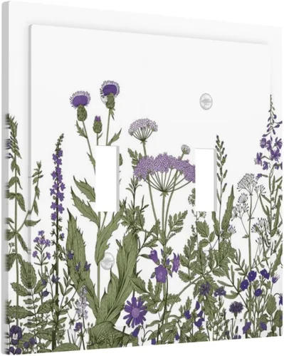 Vista 132 de Placa decorativa para interruptor de luz, playa, rosa, escena nocturna, 2 bandas, 1 palanca, 1 placa de pared dúplex, decoración de placa