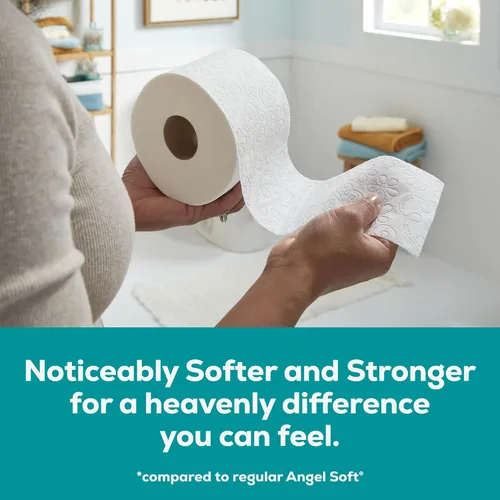 Vista 2 de Angel Soft Ultra papel higiénico, 6 megarrollos = 24 rollos regulares, papel higiénico de 2 capas