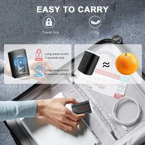 Vista 5 de Bomba portátil para bolsas de almacenamiento al vacío, bomba de vacío eléctrica de viaje para varias bolsas de sellado al vacío, bomba de aire