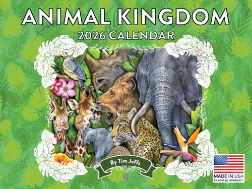 Vista 66 de Calendario de Cocodrilo 2026 Calendario de Pared Mensual 12 Meses Fabricado en Estados Unidos