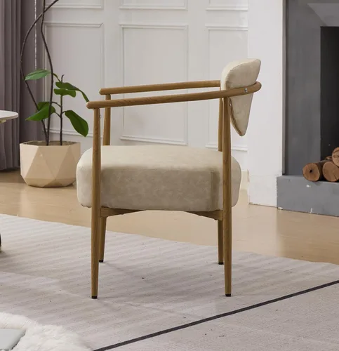 Vista 4 de Dining Chairs, Table & Chair Sets - PU Leather Upholstered Dining Room Chairs with Metal Frame, Comfortable Seating for Kitchen, Living Room