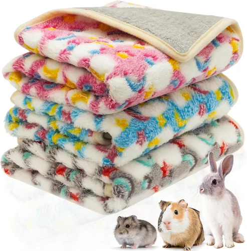 CUSOZWO Tapete de ropa de cama de conejillo de indias, paquete de 3 unidades, impermeable, lavable, forro de jaula de ratas, accesorios de ropa de