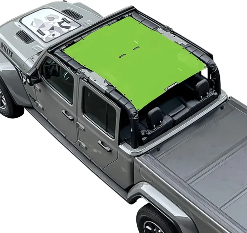 Vista 49 de Shadeidea JT - Parasol superior compatible con Jeep Gladiator, cubierta de malla para techo (2018-2023) - Bloqueador de ruido de viento y UV