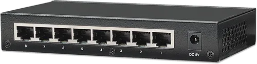 Vista 4 de Intellinet Switch de oficina Ethernet rápido de 8 puertos a 10/100 Mbps (metal) (523318)