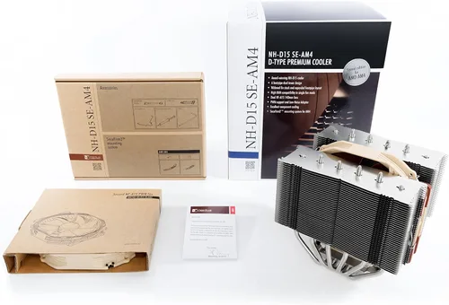 Vista 4 de Noctua NH-D15 SE-AM4 enfriador de CPU grado premium para AMD AM4, 140 mm.