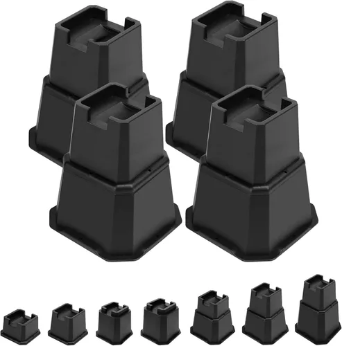 Vista 26 de Elevadores de Cama Shouwuhho de 2 Pulgadas, Elevadores de Muebles con Alturas de 2 3 4 5 6 7 8 Pulgadas de Alta Resistencia, Elevadores de Cama