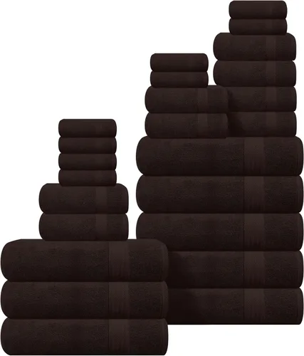 Vista 136 de GLAMBURG Sábana de baño de algodón extra grande premium de 700 GSM 35x70 - 100% algodón peinado - Calidad de hotel y spa de lujo - Duradera