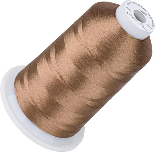 Vista 133 de Simthread 5500 yardas de hilo de bordar, 5000M de alto rendimiento 40WT 100% poliéster – 170+ colores vívidos, clasificado de alta velocidad