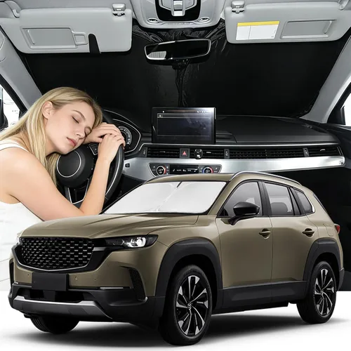 Vista 190 de Parasol de 2025 capas para parabrisas, ajuste personalizado, tela 240T, parasol retráctil que bloquea los rayos ultravioletas, accesorios