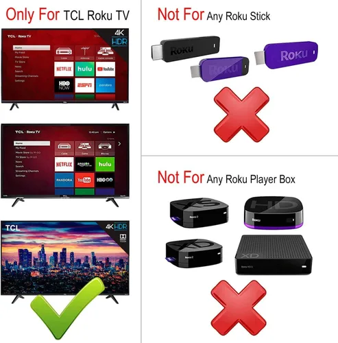 Vista 2 de Control remoto universal Roku apto para Roku TV (Elemento/Sanyo/TCL/RCA/LG/Haier/Philips/ONN)[NO para Roku Stick]