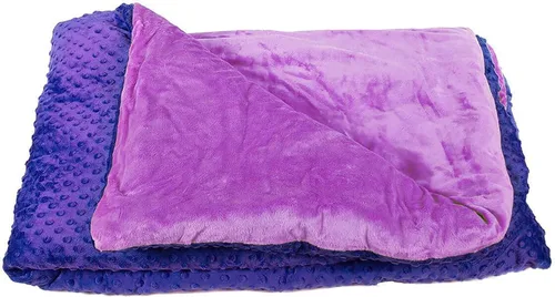 Vista 12 de Harkla Manta con peso para niños - Manta con peso de bambú refrescante de 5 libras para niños - Funda de minky lavable y con cuentas de cristal