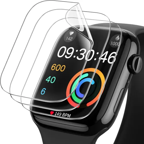Vista 13 de JETech Protector de pantalla compatible con Apple Watch SE (2022/2020) /Series 6 5 4 de 1.57 pulgadas, película transparente de TPU HD, paquete de 3