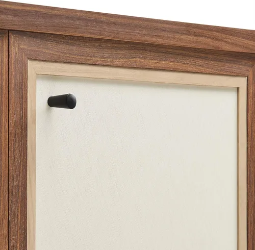Vista 8 de Modway Capri Mid-Century - Cama de tamaño Queen moderna en nogal con cabecero y estribo