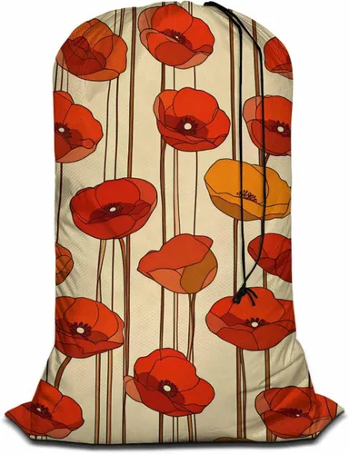 Vista 11 de Swono Bolsa de lavandería de viaje extra grande, bolsa de hombro para ropa sucia con cordón, bolsa de lavandería de viaje resistente, forro grande