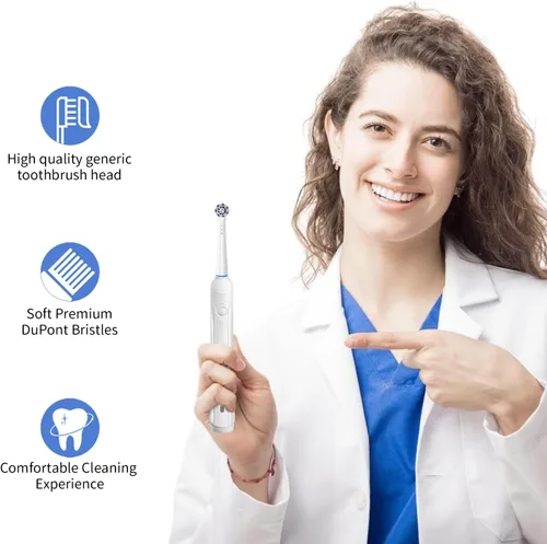 Vista 2 de Cabezales de cepillo de dientes de repuesto para Oral B Braun, paquete de 4 cabezales de cepillo eléctrico profesionales, cabezales de cepillo