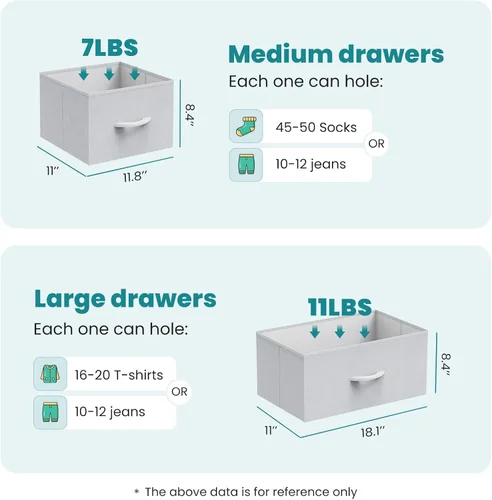 Vista 48 de OLIXIS Cómoda de 5 cajones para dormitorio, torre de almacenamiento de tela para sala de estar, entrada, marco de acero resistente, parte superior
