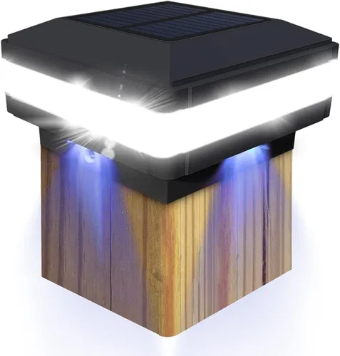 Vista 10 de FVTLED Flexfit - Luces solares para postes de exteriores, funciona con energía solar, para postes de madera de 3.5 x 3.5, 4 x 4, 5 x 5, 6 x 6