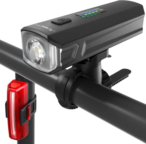 APECYC Bike Lights USB-C Rechargeable Bicycle Front Headlight and Rear Taillight with 4+5 Light Modes, Waterproof Bike Light Set for Night Riding,