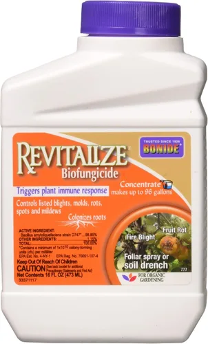 Bonide Revitalize Biofungicide, concentrado de 16 onzas para control de enfermedades para jardinería orgánica, controla el tizón y el moho