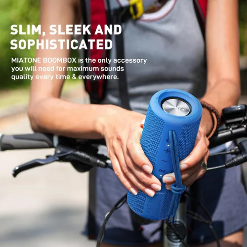 Vista 5 de MIATONE Altavoces Boombox al Aire Libre Portátiles Bluetooth Altavoces Inalámbricos Impermeables - Azul