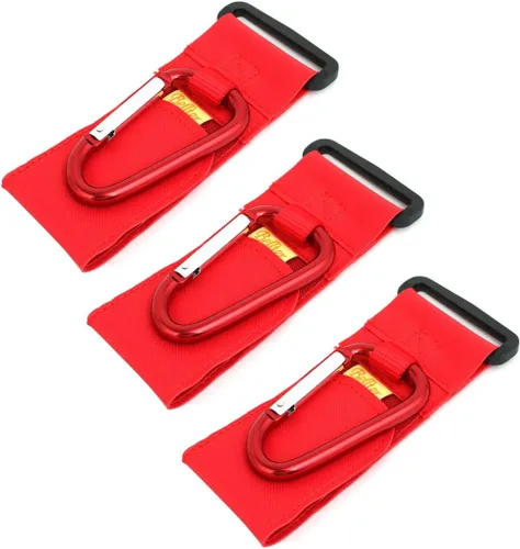 IIVVERR 44lb Capacity Adjustable Hook Loop Stroller Hanging Hanger Clip Red 3pcs (44 libras de capacidad ajustable gancho Loop cochecito colgante
