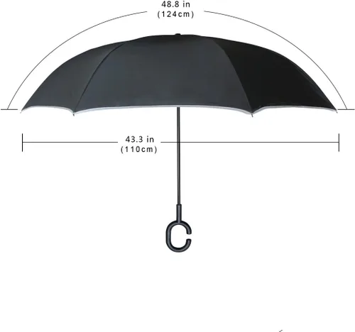 Vista 6 de MRMIAN Vintage Eiffel Tower Plum Cherry Blossoms Windproof Inverted Open Close Reverse Rain Umbrella Inside Out Quality Waterproof Parasol Upside